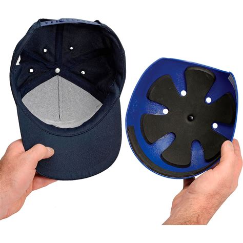 head face protection hard hats and caps vulcan inserts for baseball style bump cap blue