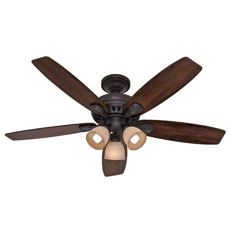 Maybe you would like to learn more about one of these? Hunter 52 in. New Bronze Ceiling Fan with Light & Remote ...