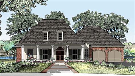 Colonial French Country Southern Elevation Of Plan 40310 French