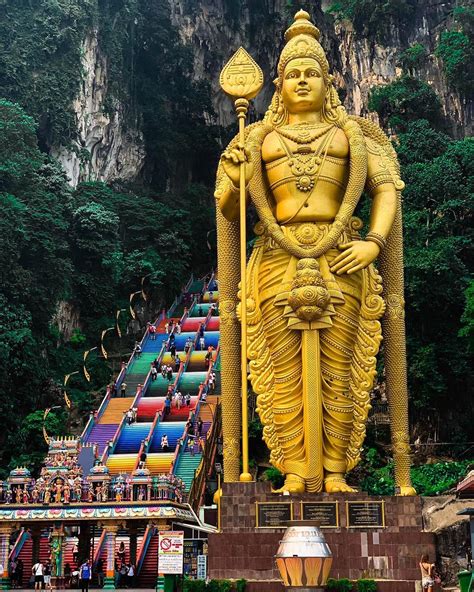 This Beauty😍the Batu Caves Have This Incredible Statue Of Lord Murugan
