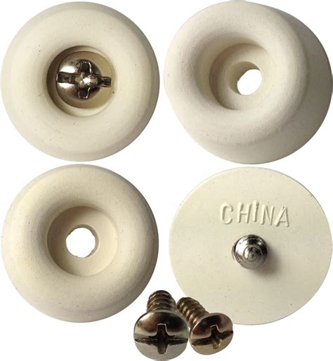 Shepherd Hardware 9131 78 Inch Off White Rubber Screw Bumpers 4 Pack