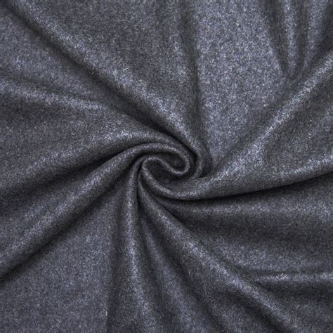 Wool Melton Charcoal Gala Fabrics