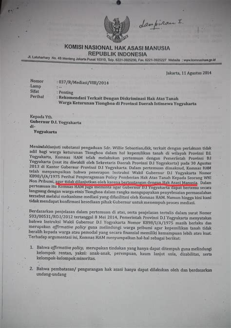 Demikian surat permohonan ini kami ajukan kiranya dapat diterima. Contoh Surat Permohonan Mediasi Sengketa Tanah Ke Bpn ...
