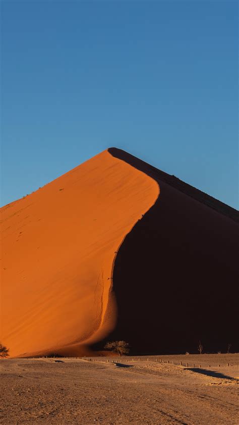 Large Sand Dune In The Namib Desert Backiee