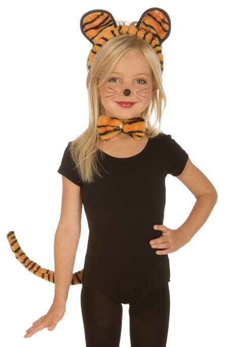 Tiger Costume For Children And Adult Ears Tail And Mitts