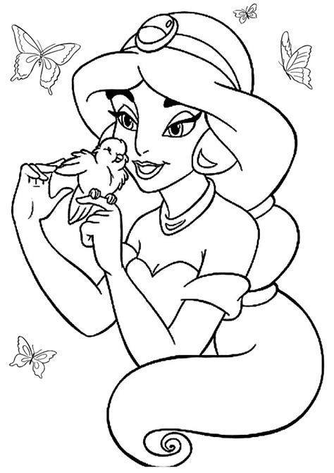 And our disney princess coloring pages will help with this. Disney Princess Jasmine Aladdin Coloring Pages - Print ...