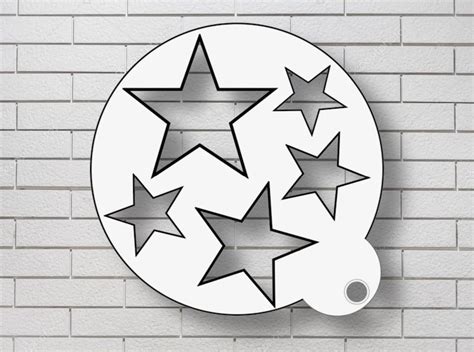 Star Stencils Stencil Contains 5 Stars In Different Sizes Etsy