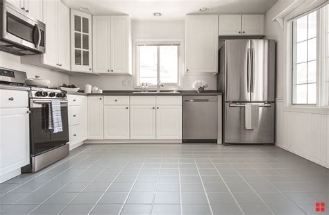 Choose the right dimension for kitchen floor tiles. DIY Painted Kitchen Floor