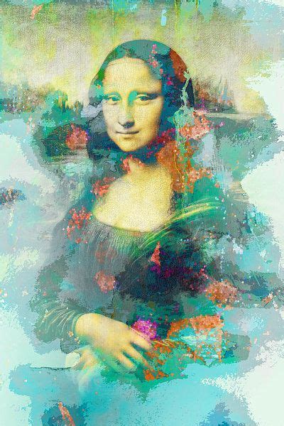 Mona Lisa Abstract Van Art By Dominic Op Canvas Behang En Meer In 2020