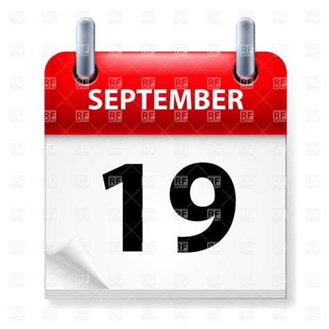 September 19 Calendar Clipart Clipground