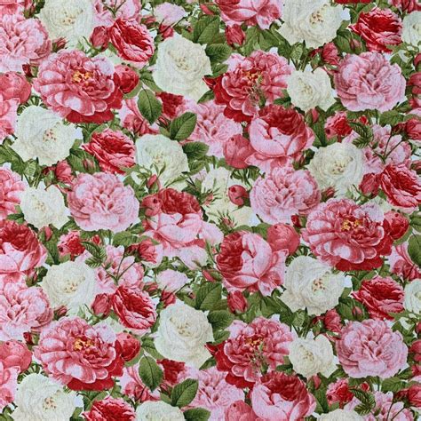 Vintage Rose Bouquet Cotton Fabric 100 Cotton By Candace Etsy