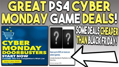 Great Ps4 Cyber Monday 2018 Deals Lots Of Games Cheaper Than Black