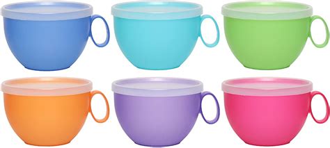 Idea Station Neo Plastic Cups Reusable 500 Ml 6 Pieces Colorful