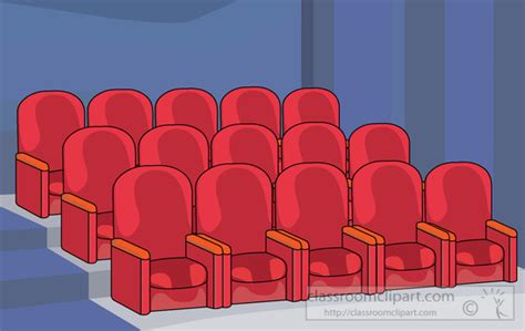 Theatre Empty Seats In Theater Cinema Clipart 9034 Classroom Clipart