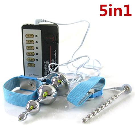 Electric Shock Anal Plug Penis Rings Urethral Plug Home Medical Themed Toy Pulse Physical