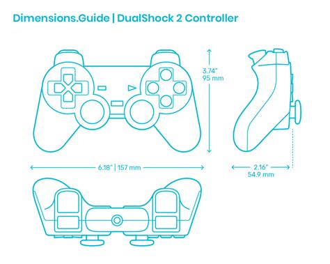 Xbox One Controller Dimensions And Drawings Dimensionsguide