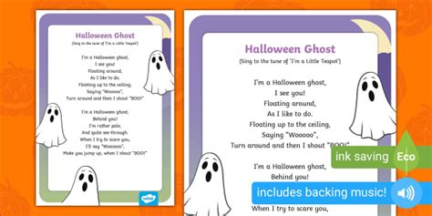 Halloween Ghost Song Halloween Nursery Rhymessongs