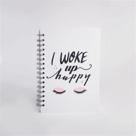 Cuaderno I Woke Up Happy Mujer Inspirate