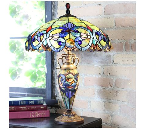 River Of Goods 26 H Stained Glass Victorian Style Table Lamp QVC