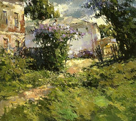 Courtyard In Monastery Alexi Zaitsev Oil Painting Landscape Abstract