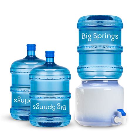 Ceramic Dispenser And 3 X 15l Water Bottles Big Springs Water