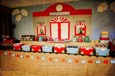 Vintage Train Station Birthday Party Karas Party Ideas The Place