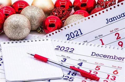 Planning For Next Year Calendar 2022 And Christmas Decorations
