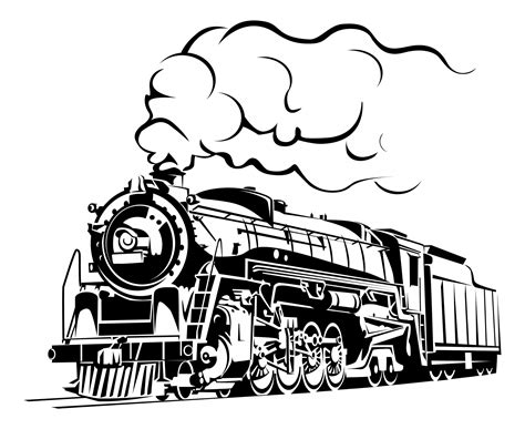 Steam Train Silhouette Clip Art