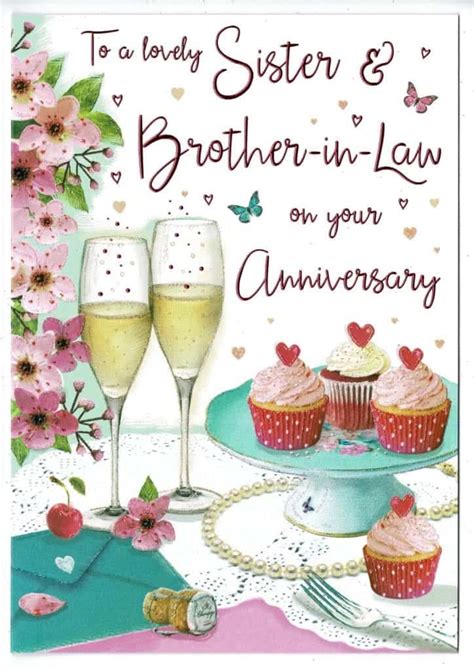 Sister And Brother In Law Anniversary Card To A Lovely Sister And