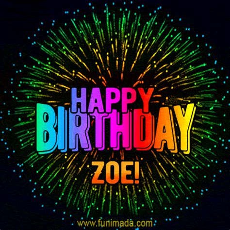 New Bursting With Colors Happy Birthday Zoe  And Video With Music — Download On