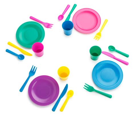 Playkidz Super Durable Kids Play Dishes Pretend Play Childrens Dish