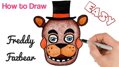 How To Draw Freddy Fazbear Easy From Five Nights At Freddy Art Lesson