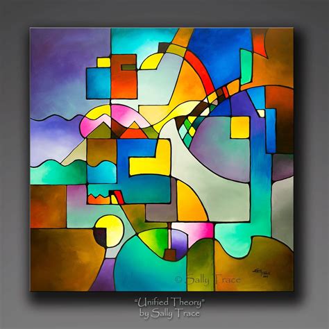 Unified Theory Large Modern Art Contemporary Abstract Painting Print