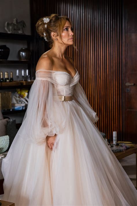 Jennifer Lopez Shotgun Wedding Ceremony Gown Designer Photographs
