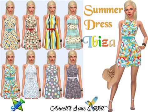 Summer Dress Ibiza At Annetts Sims 4 Welt Sims 4 Updates