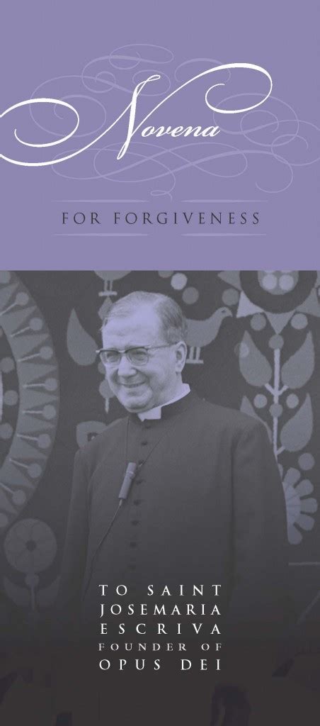 Novena For Forgiveness St Josemaria Institute