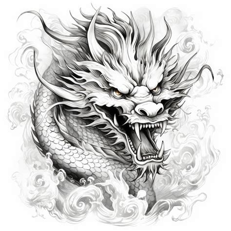 Premium Ai Image Ink Masterpiece Captivating Chinese Dragon Tattoo