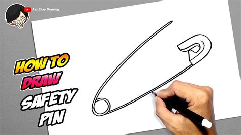 How To Draw Safety Pin Youtube