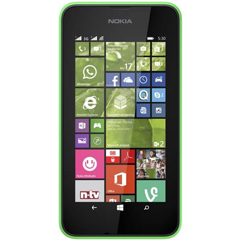 Es ist 119.7 x 62.3 x 11.7 mm und wiegt 129 g. Nokia Lumia 530 grün Dual SIM inkl. 32GB SD Karte bei ...