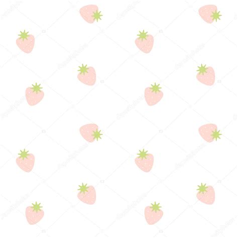 Cute Pink Strawberry Seamless Vector Pattern Background Illustration