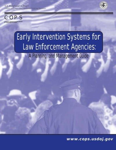 Early Intervention Systems For Law Enforcement Agencies Cops