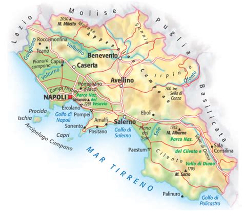 Descrizione, legenda e significato della cartina politica. LA CAMPANIA - Ourboox