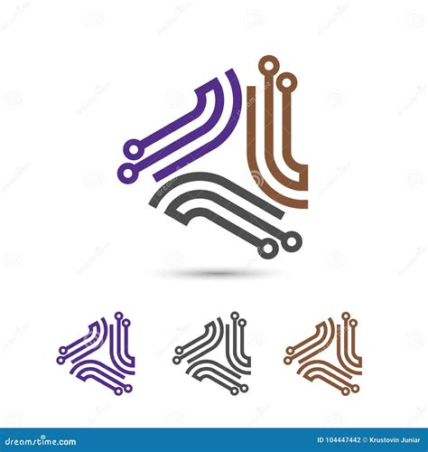 Digital Electronics Logo Design Stock Vector Illustration Of Concept