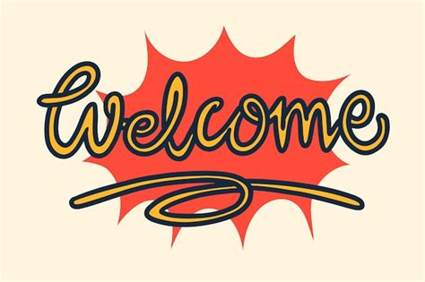 Premium Vector Hand Drawn Colorful Welcome Banner Illustration