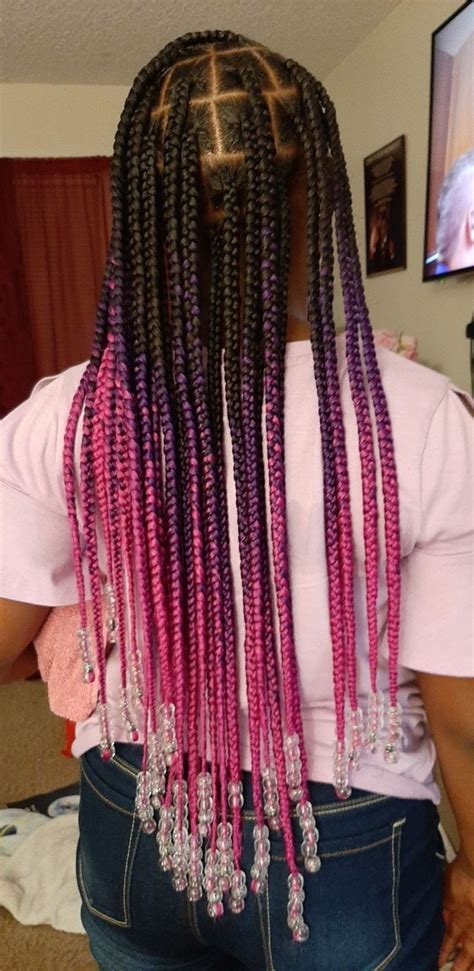 Actually, the famous hair extensions are quite popular among white women as well. Kids Large Knotless Box Braids in 2020 | Big box braids ...