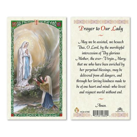 Our Lady Of Lourdes Prayer To Our Lady 25pkg San Francis