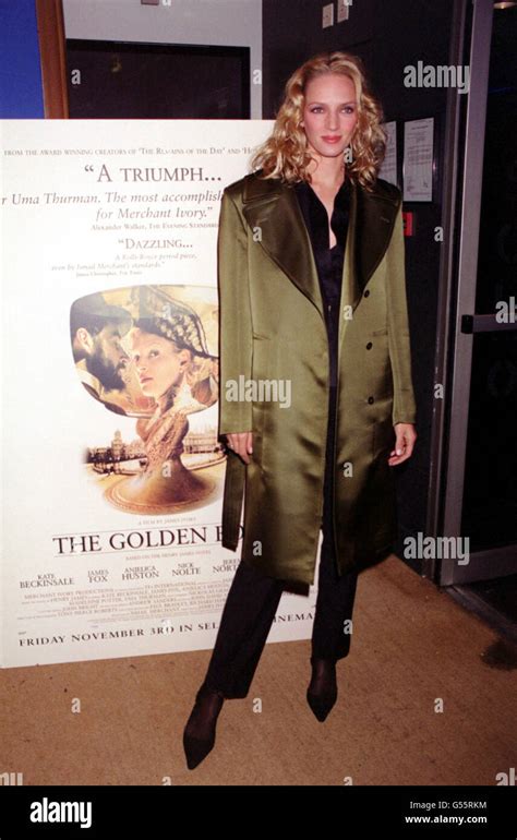 Actress Uma Thurman One Of The Stars Of The Film Arrives For The Premiere Of The Golden Bowl
