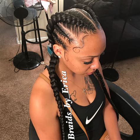 Wow Just Stunning Braids By Erica Feed In Braids Hairstyles Braided Hairstyles For Black
