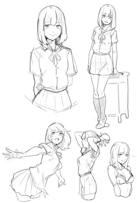 rất hay vẽ dáng người anime nữ ️cách vẽ người body anime nữ