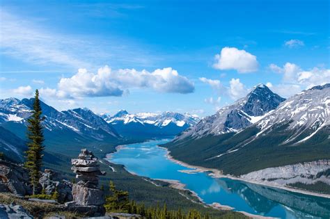 Spray Lake and Rocky Mountains from Windertower Trail, Alberta, Canada ...
